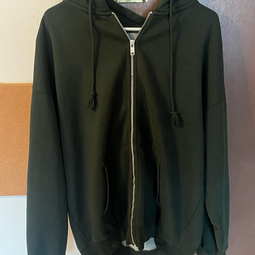 Women’s Brandy Olive Zip-Up Oversized Hoodie